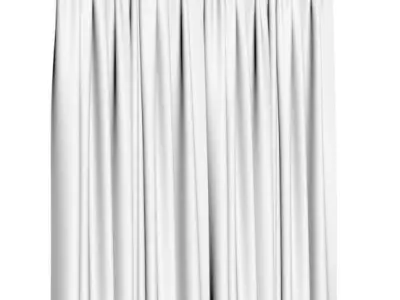Grey window curtains  3D model