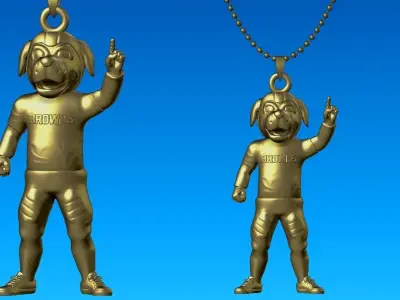 NFL - Necklaces CLEVELAND BROWNS- Hanging Figurine - 3D print 3D print model