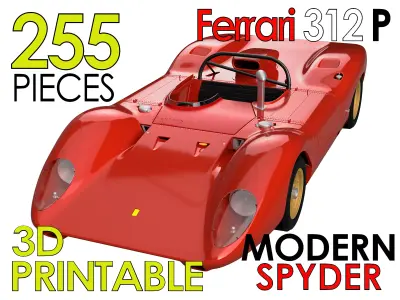 Ferrari 312P Spyder Modern - Car Kit 3D print model