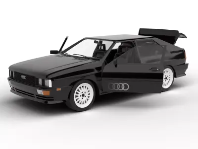 Audi Quattro UR 1980 HQ 3d model 3D model