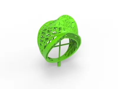 Lightweight Fusion Ring  Ready for Casting TR016 3D print model