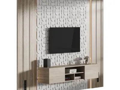 Modern TV Wall 035 3D model