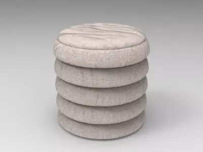 Panduf Stool Low-poly 3D model