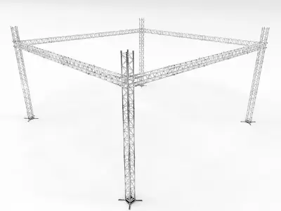 Modular scaffolding Model Low-poly 3D model