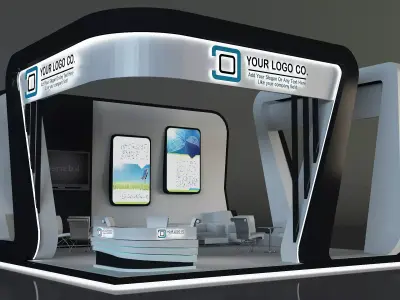  Booth Exhibition Stand a671a 3D model purchase