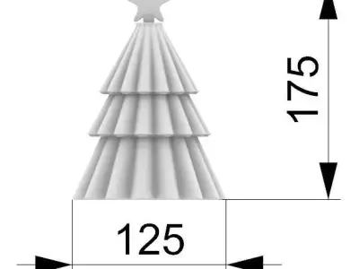 Christmas Tree STL Candle Holder 3D Printable File 3D print model