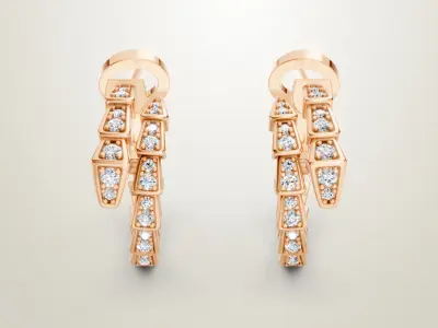 SERPENTI VIPER EARRINGS bulgari 3D print model