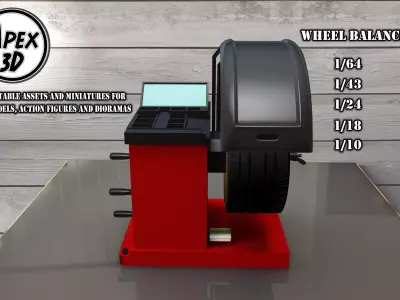 Wheel Balancer 3d printable in various scales 3D print model