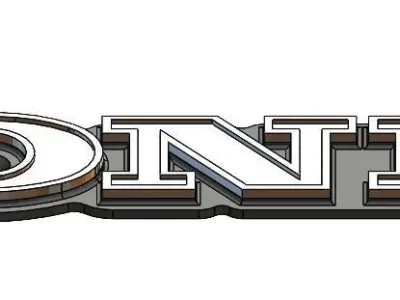 Honda Motorcycle MY 1976 Emblem 3D print model