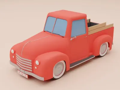 Rigged Farming Truck 3D model