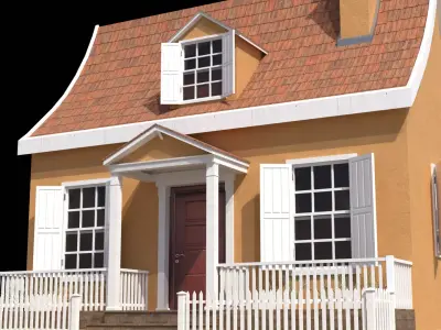 Town House Free low-poly 3D model purchase