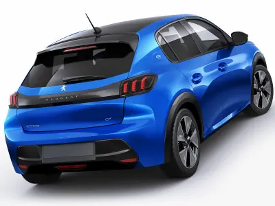 Peugeot e-208 2020 3D model