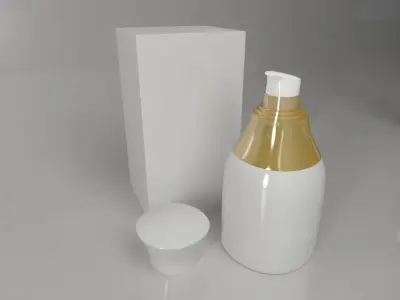 4 Luxury Bottle and Box - Pack 03 - 3D model