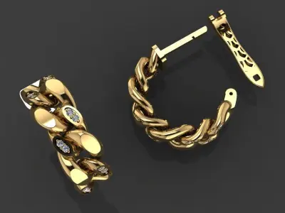 cuban jewlery full  set  3D print model