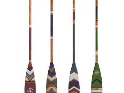 Decorative Canoe Paddles  3D model