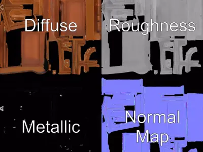 Classic Wooden Cabinet model pack Low-poly 3D model