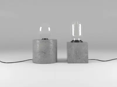 concrete lamp 3D model