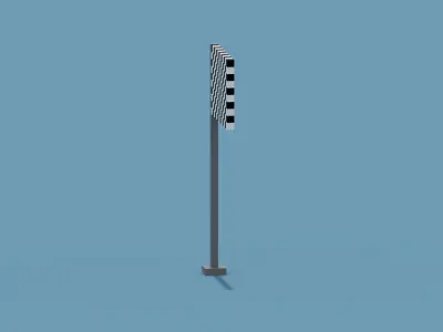 Checkered Flag Low-poly 3D model