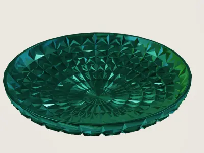 Emerald Glass Bowl  Free 3D model