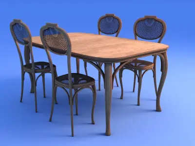 Art Nouveau Furniture 3D Model Collection