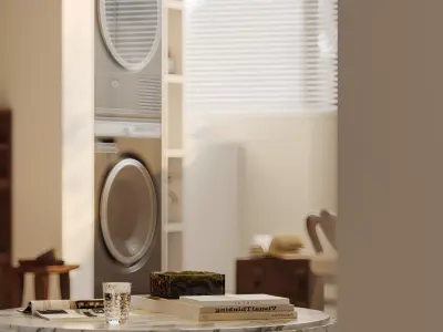  living room dining room interior scenes 09 3D model