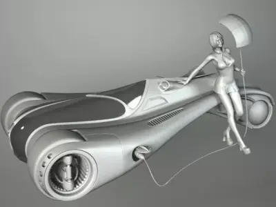 FUTURE ELECTRIC CAR 3D model