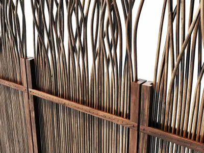 Screen branch crooked decor n1 3D model