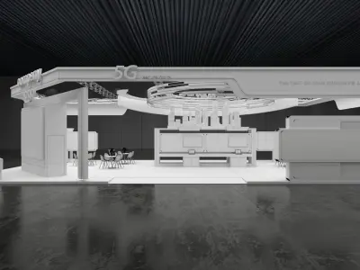 exhibition stand 20x10 model 3D model 3D model