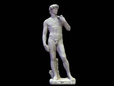 David - Michelangelo - Low-poly 3D model