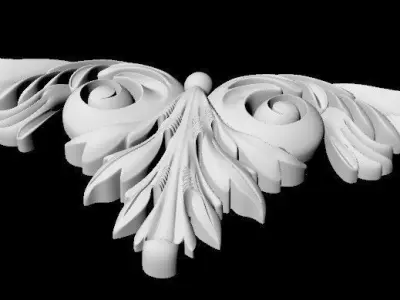 Central decor ornament for furniture 3D model 384