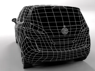 OPEL MERIVA 2015 LOWPOLY Low-poly 3D model