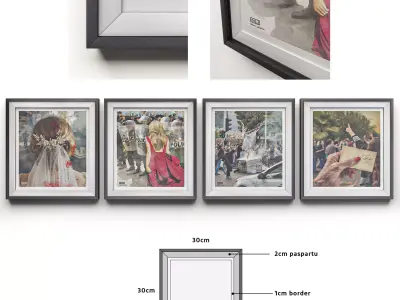 woman life freedom frame  Free 3D model