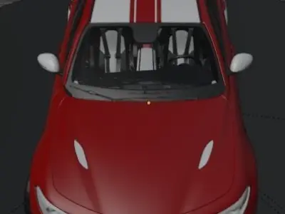 Red Alfa Romeo 3D model