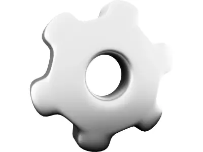 3D gear icon 3D model