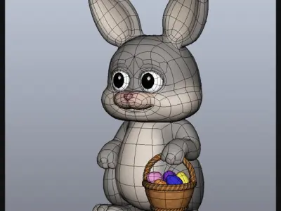 Cartoon Bunny 3D model