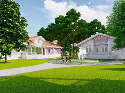 Old Style Mansion 3D Lumion 11-5  Model  3D model