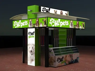 pet accessories store 3D model