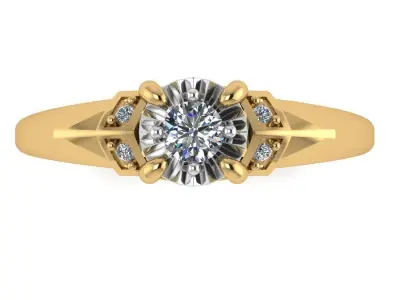 Diamond ring 3D print model