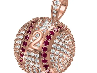 Baseball Pendant 3D print model