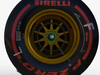 Lotus E23 Front Suspension Low-poly 3D model