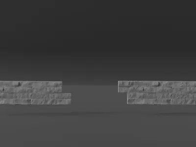 Photorealistic Wall Tile Panels Low-poly 3D model