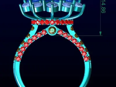 Luxury Engagement Ring 3D print model get