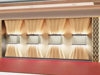 Premium Jewelry Showcase Interior 3D Product Display Low-poly 3D model