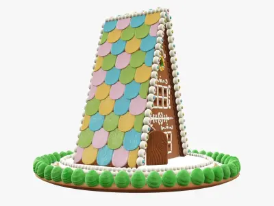 Gingerbread Christmas house 3D model