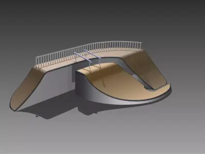 Obstacle for a skating park 3D model