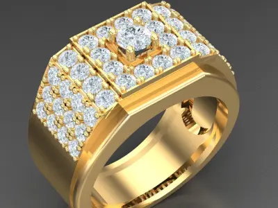Luxury Men Rings Designs 4MR033 3D print model
