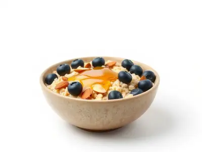 Oatmeal Bowl with Honey and Blueberries model pack Low-poly 3D model
