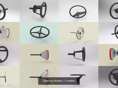 Stearing wheels 3D Model Pack