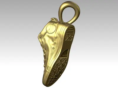 HighDetailed Converse shoes Fashion Pendant 3D print model