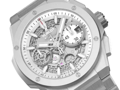 Hublot Big Bang Integranted 42mm White Luxury Watch 3D model